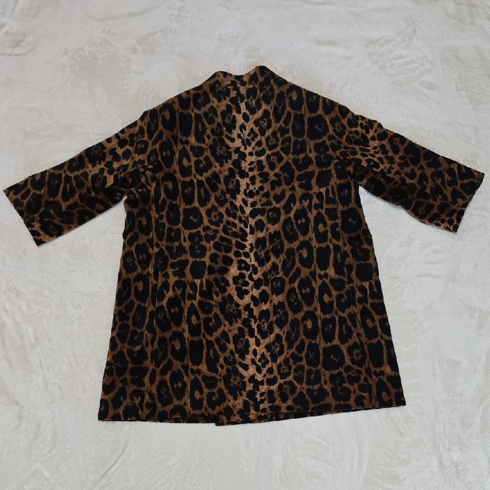 Talbots LINDA EVANGELISTA campaign Animal Print Coat - Picture 4 of 17